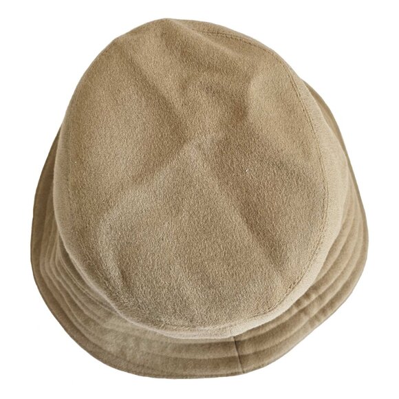 HERMES BEIGE HARPER H SELLIER CASHMERE BUCKET HAT (56) - Picture 5 of 9